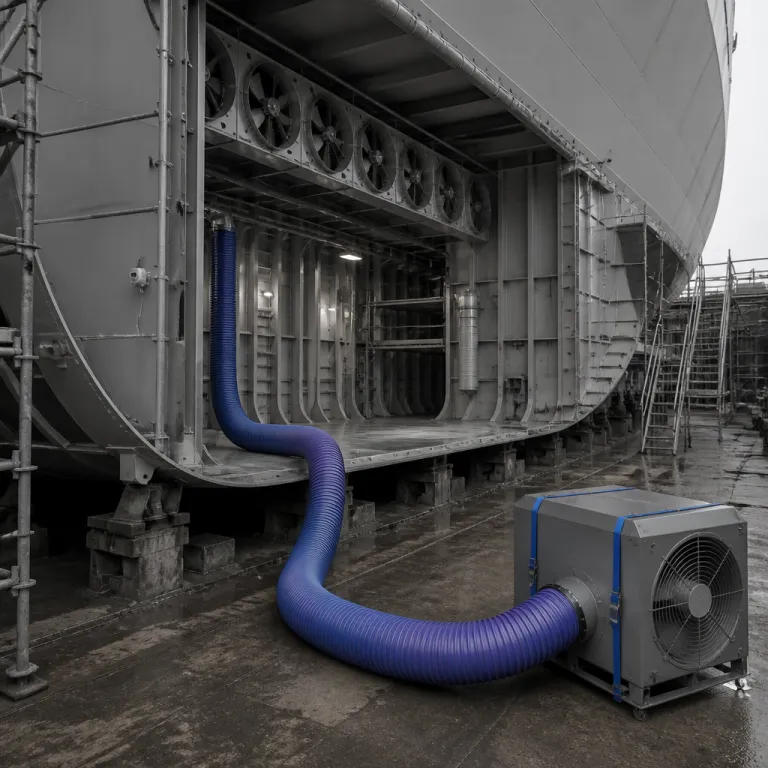 La forced ventilation au cœur des normes de sécurité en chantier naval